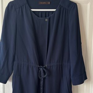 EUC The Limited Navy Button-Up Dress Sz M